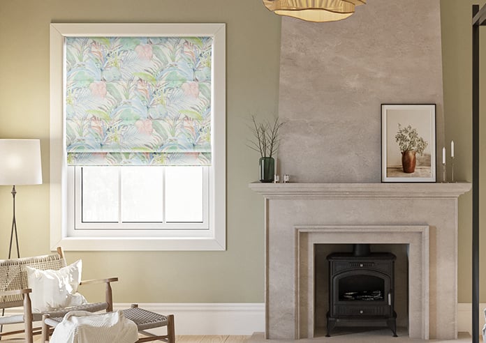 Los Angeles Velvet, Summer Breeze - Motorised Roman Blind - Image 3